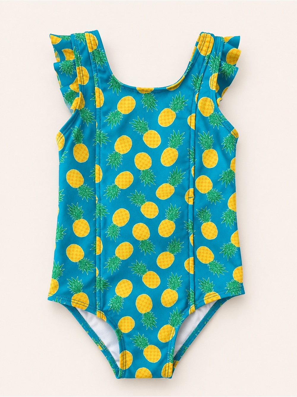 3/$20 / ADAPTIVE SWIMWEAR Girls Pineapple Print One-Piece Swimsuit